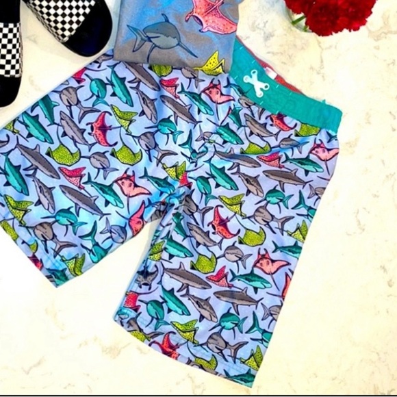 Cat & Jack Boys’ Sea Animal Print Swim Trunks - Picture 2 of 7